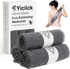 3pc Blissal Exfoli Ating Shower Towel Back Wash Cloth Body Scrubber Exfoliator