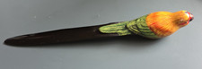 Vintage Hand Painted Parrot Bird Letter Opene...