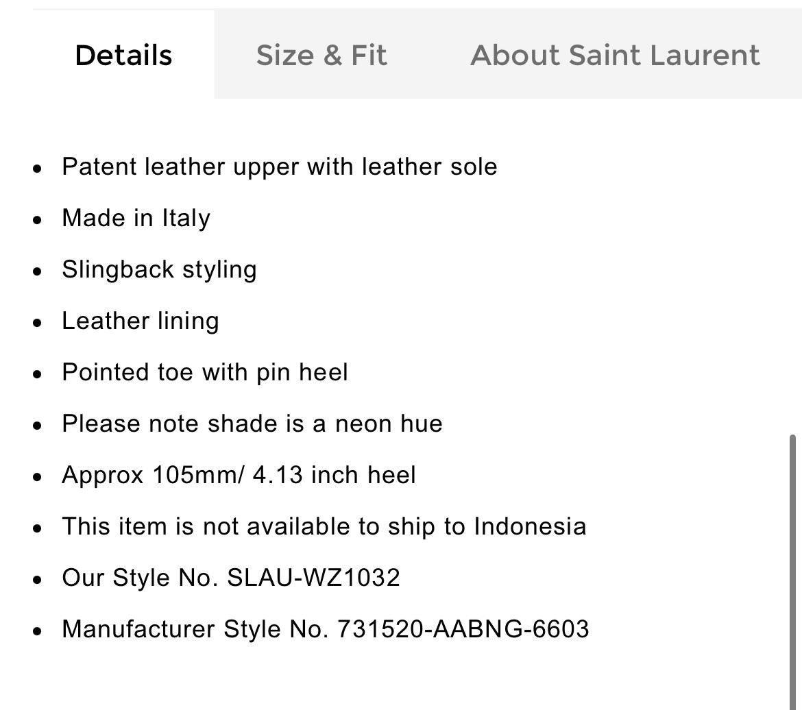 1150 $ SAINT LAURENT Paloma 105 Slingback in pelle verniciata rosa bacio CORALLO ALTO