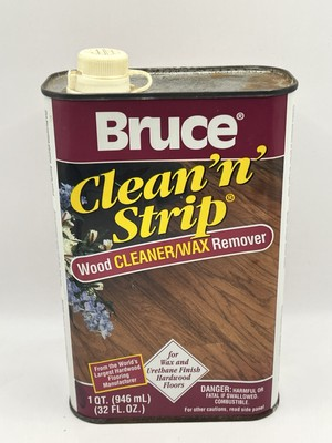 #ad #ad Bruce CLEAN #x27;N#x27; STRIP Wood Cleaner amp; Wax Remover 1qt 32oz HALF FULL 50% Tin Can $15.00