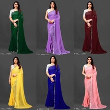 READY TO WEAR FENCY GEORGETTE CUT WORK SAREE