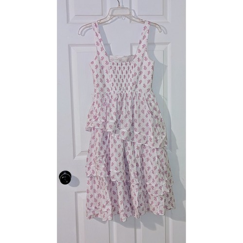 J. Crew Kleid Stufen Blumendruck ärmellos Gürtel lila Größe 4 neu mit Etikett $ 118 - Bild 12 von 12