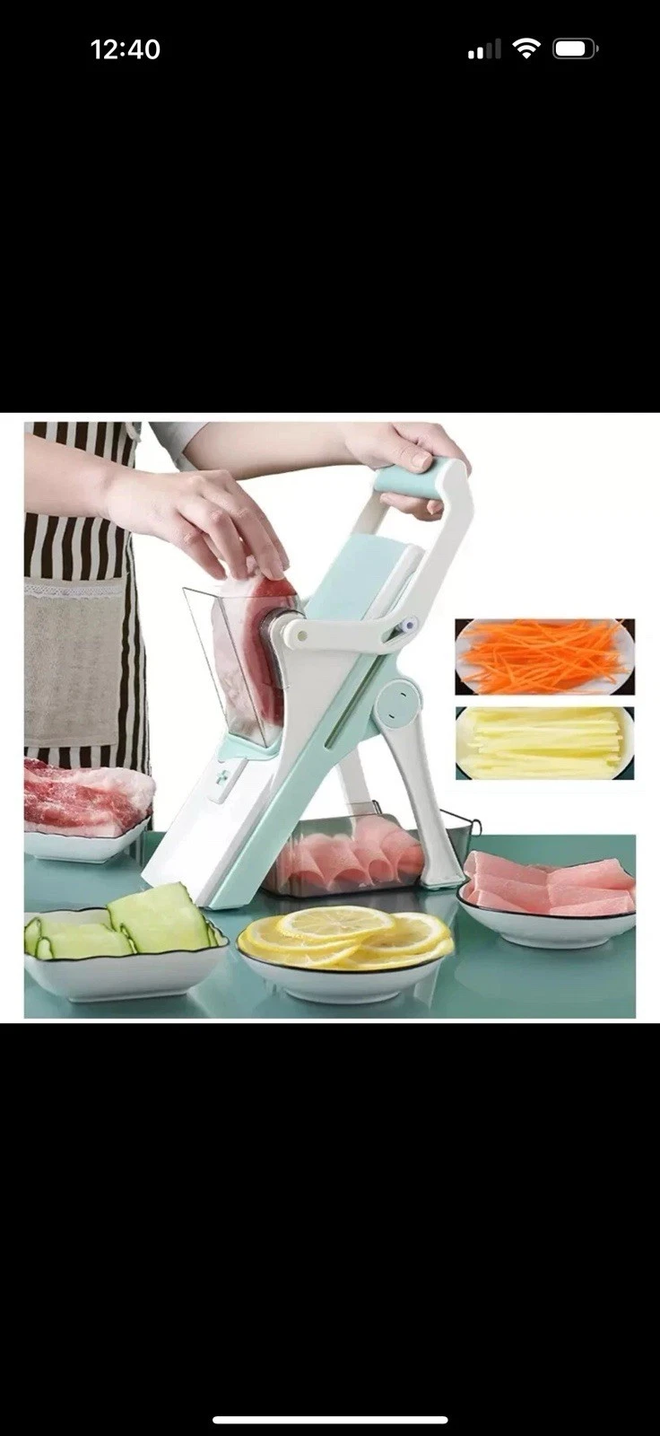 Safe Mandoline Slicer 5 in 1 Vegetable Chopper Food Potato Cutter Adjustable