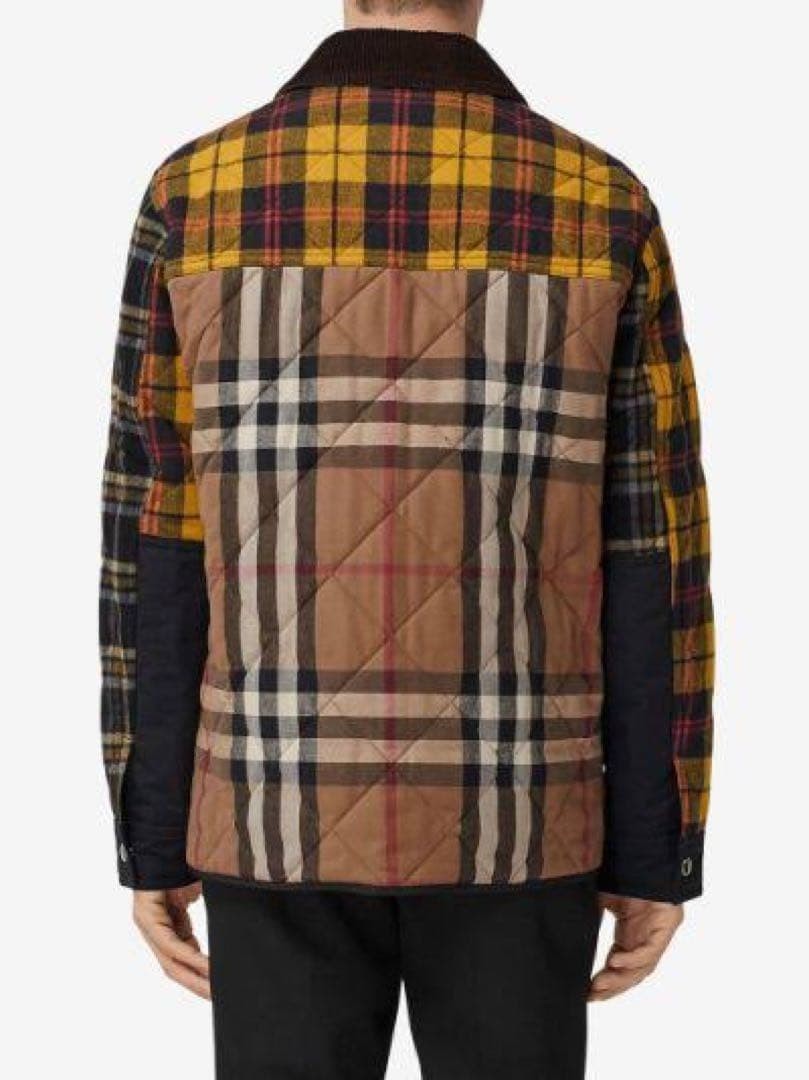 BURBERRY Check Pattern Patchwork Jacket Reversibl… - image 5