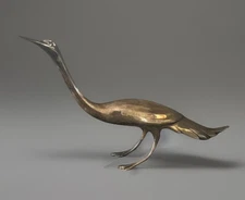 Art Deco Peacock Silver Bird of Paradise Weidlich Bros Ibis Figure Vintage 1930s