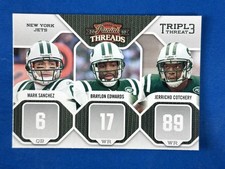 2010 Threads Triple Threat Mark Sanchez/Braylon Edwards/Jerricho Cotchery Jets