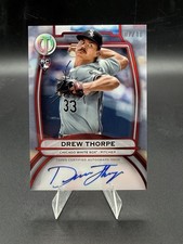 2025 Topps Tribute Drew Thorpe RC Red Auto /10 White Sox 💎⚾️🔥⚾️