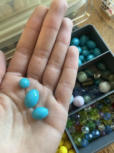 Jewelry Making Vintage BEADS Lot Mixed Loose Glass Crystal Acrylic Chunky - Picture 4 of 8