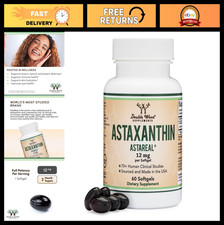 Triple Strength Astaxanthin 12mg - Patented, 70+ Clinical Trials, USA Made