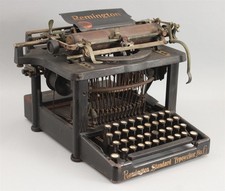 Antique c1905 Upstrike REMINGTON Cast Iron Standard Typewriter No. 6, NO RESERVE