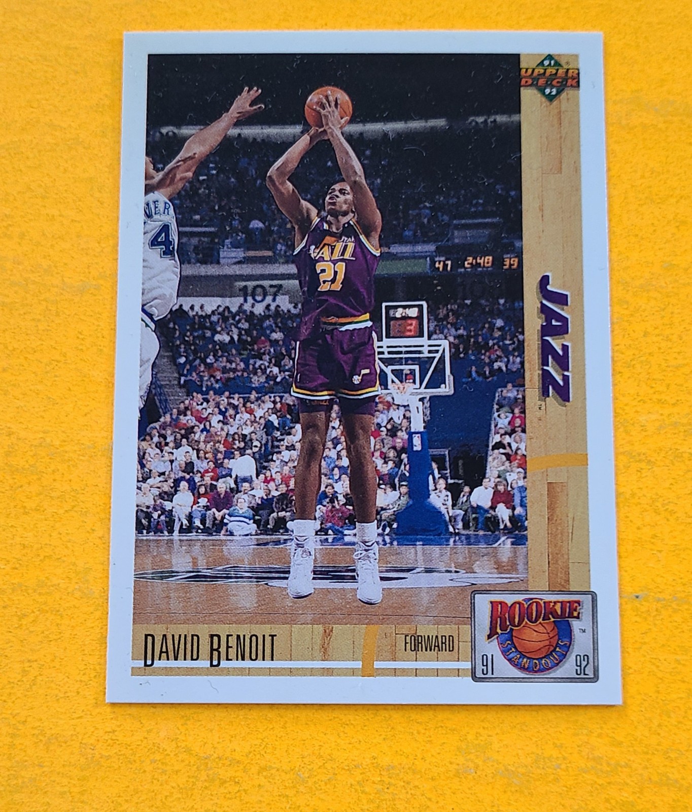 1991-92 Upper Deck #R34 David Benoit Rookie Standouts
