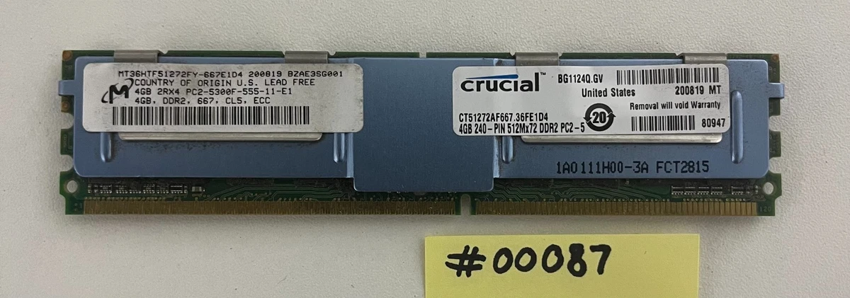 PC2-5300 DDR2-667 4 GB DDR2 SDRAM Computer Memory (RAM) for sale