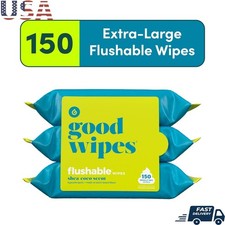 Flushable Aloe Infused Wipes Biodegradable Moist Gentle Cleansing Soft Durable