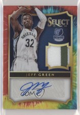 2014-15 Panini Select Auto Materials Tie-Dye Prizm 5/25 Jeff Green #54 Auto 7i2