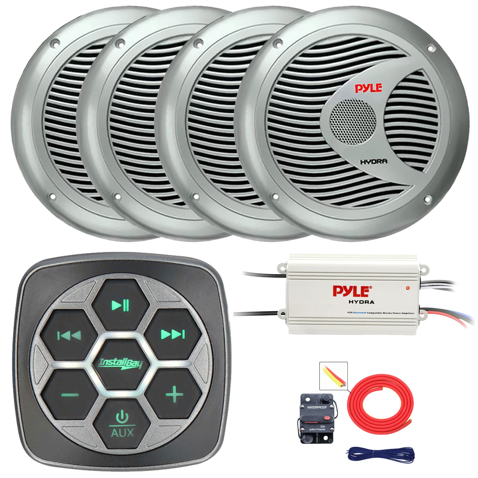 Metra 3-Zone with Bluetooth Controller, 4x 6.5'' 150W Speakers, Amplifier, Kit