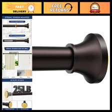 Adjustable Tension Shower Curtain Rod 31-80 Inch, Rustproof Stainless Steel, No-