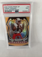 2020 Panini Prizm Lamar Jackson Neon Orange 