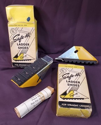 Safe-Hi Ladder Shoes No. 2600 NOS with Original Box 2 Boxes Vintage 