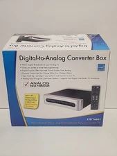 Venturer STB7766G1 Digital-to-Analog TV Converter Box w/ Remote, Cables & Box 