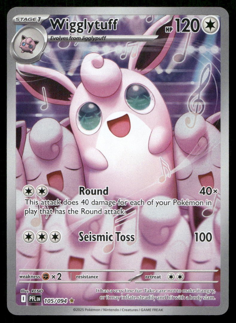 Wigglytuff Illustration Rare ME02: Phantasmal Flames 105/094 NM