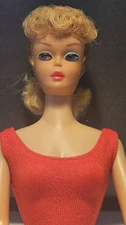 1963-1964 Blonde Vintage Ponytail #7 Barbie w/ Red Swimsuit