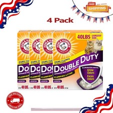 4 Pack Arm  Hammer Double Duty Clumping Cat Litter, Scented, 40 lb