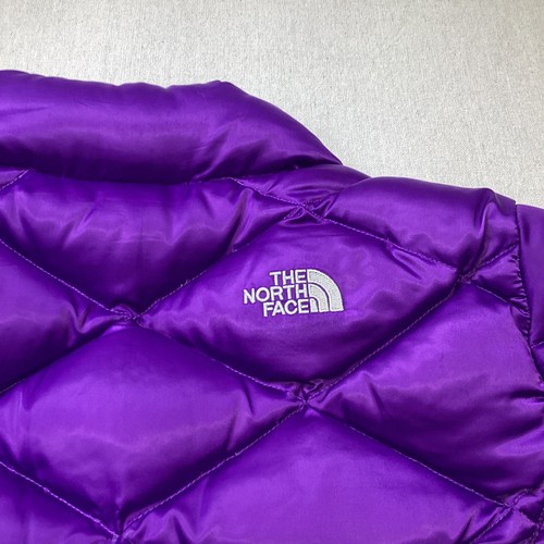THE NORTH FACE Jacket Girls XL 18 550 Goose Down Quilted Full Zip Purple Cozy - Picture 13 of 16