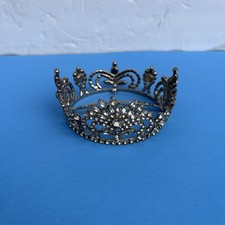 Vintage Rhinestone Tiara crown Wedding Pageant