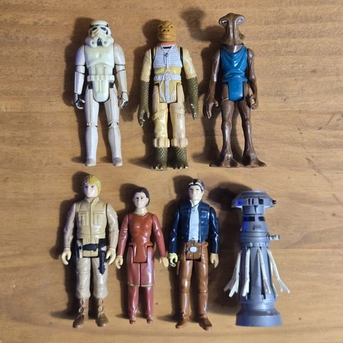 Vintage Star Wars Figure Beater Lot Stormtrooper Luke Han Leia Bossk Hammerhead