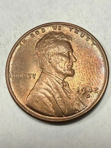 * 1942-D RED BU LINCOLN CENT (UPGRADE THAT SPOT IN YOUR SET)- PRICED TO SELL 🔥*