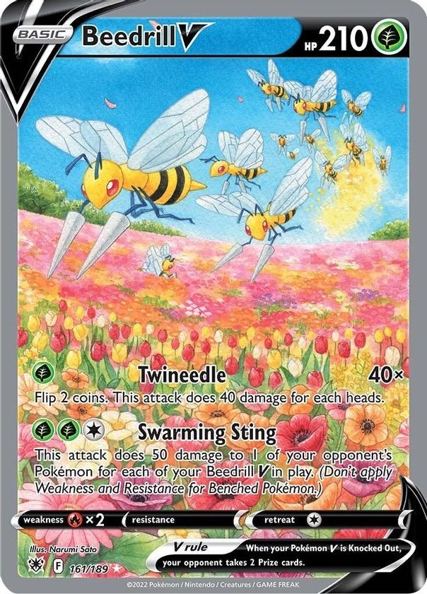 Beedrill V - 161/189 - Pokemon Astral Radiance Alternate Art Ultra Rare Card NM