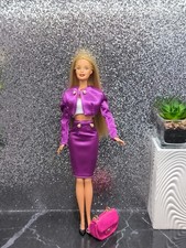 Vintage Barbie 2000s Doll Party Smart Outfit Redressed and handbag 