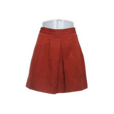 H&M, Rock, Größe: 38, Orange, Baumwolle/Polyester/Viskose, Hahnentritt #ETq