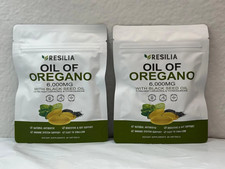Resilia Oil of Oregano 6000mg with Black Seed Oil Softgels 60 Capsules x 2 Pk