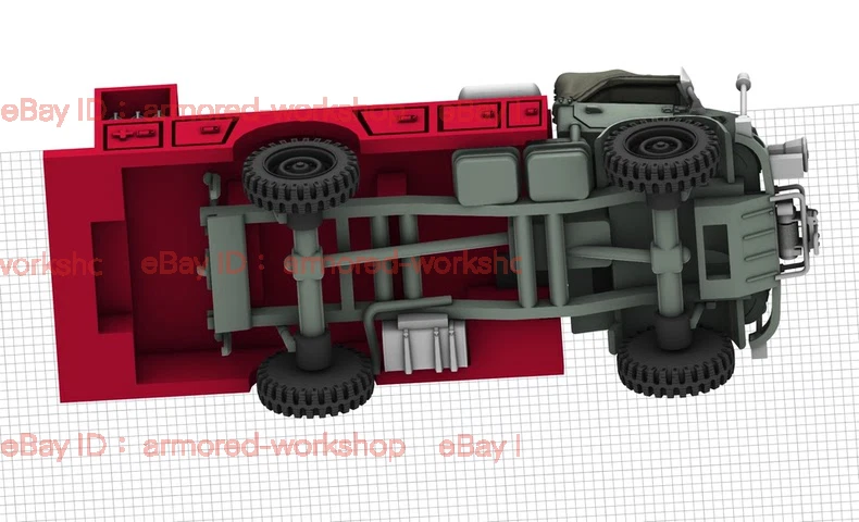 3D Printed 1/72 German Unimog 404 Fire Truck Unpainted - Image 3 of 4