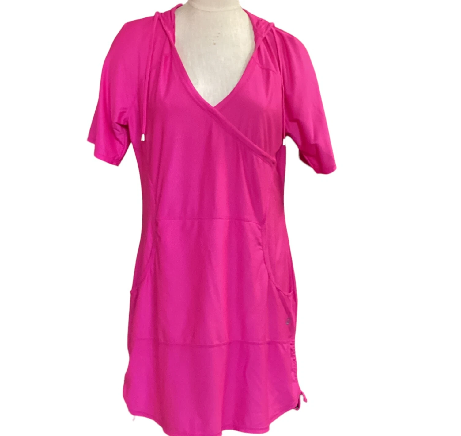 Free Country Athleisure Hoodie Tunic Dress Plus Sz XXL/20 Pink #106K