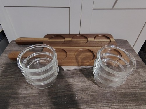 Home Essentials Table Setter Acacia Wood Serving Set, 2-pack NEW IN BOX - Picture 3 of 6