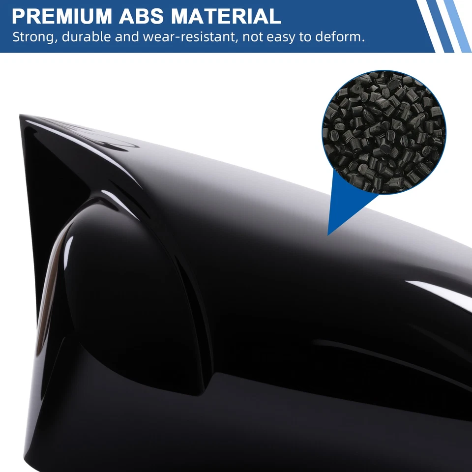 Cubiertas de espejos laterales para Toyota Corolla 2014-2018 + 4 tapas de manija de puertas negro brillante Foto 4 de 4