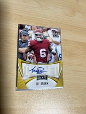 2021 Leaf Draft - Autographs Tre Brown #BA-TB2 Gold (AU, RC)