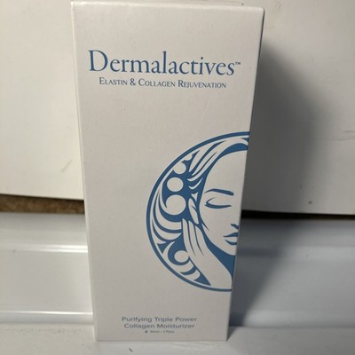 New Dermalactives Triple Power Collagen Moisturizer Elastin Purifying 1.7oz