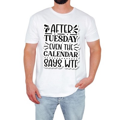 After Tuesday Herren T-Shirt Even The Calendar Says WTF Retro Lustig Geschenk