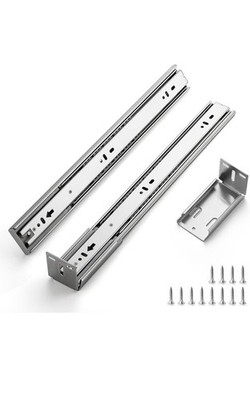 18 Inch Drawer Slides Soft Close Drawer Slide Glides Ball Bearing Full Extens...