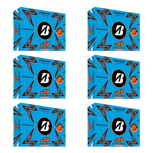NEW Bridgestone e9 Long Drive Optic Golf Balls - 6 Dozen Orange | Retail $179.94