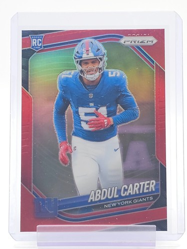 ABDUL CARTER 2025 PANINI PRIZM FOOTBALL RED ROOKIE RC #394 NEW YORK GIANTS Q1887