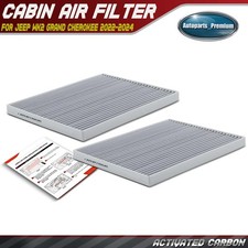 2x Activated Cabin Air Filter for Jeep WK2 Grand Cherokee WL Grand Cherokee L