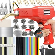 Plastic Welder Kit 220w Hot Stapler Bumper Repair Tool With Staples Red Pc