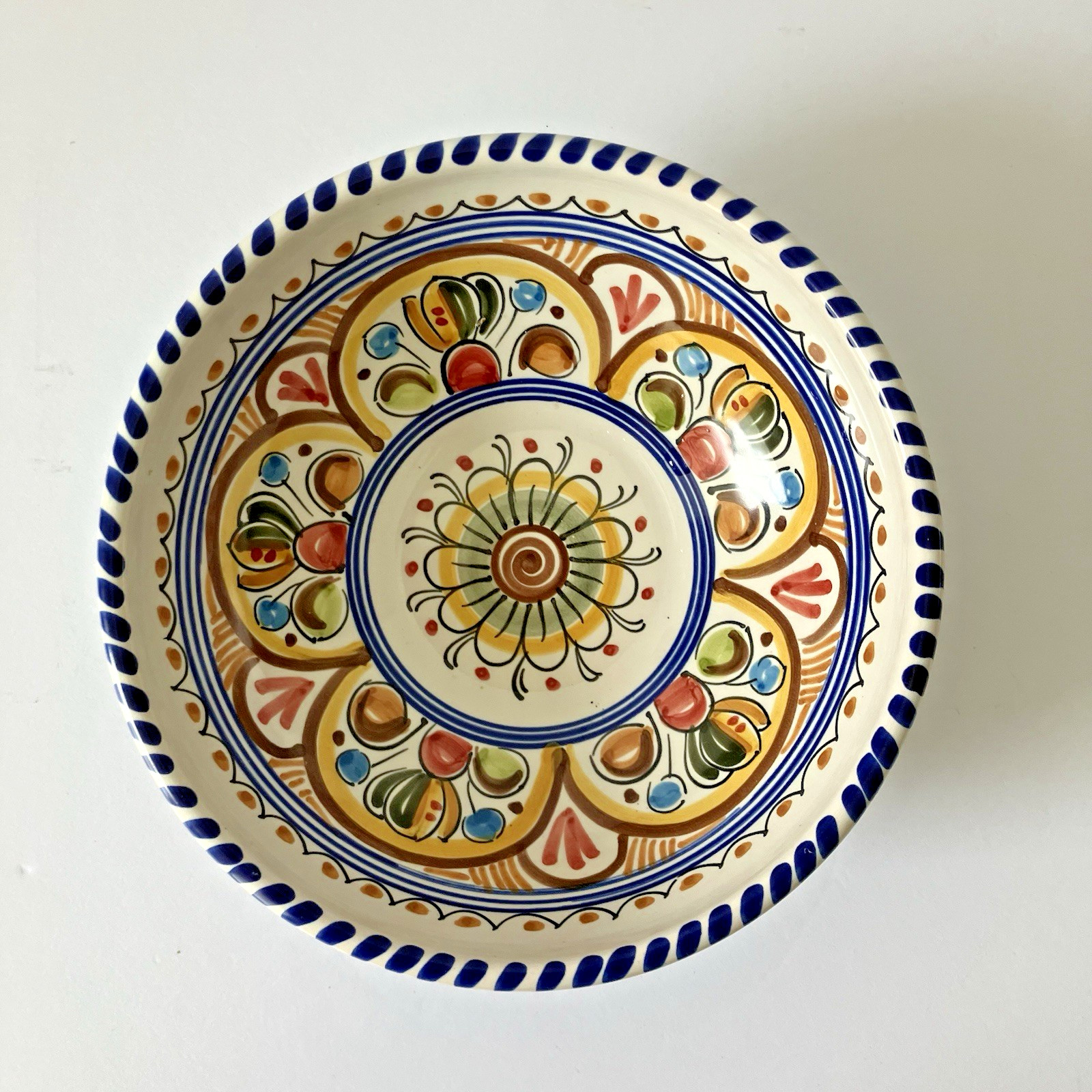 De La Cal Barreira Puente Pottery Bowl made in Spain, 6 in.