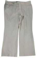 Ralph Lauren Adele Pants Women  s Size 16 Off White Cropped High Waist Stretch