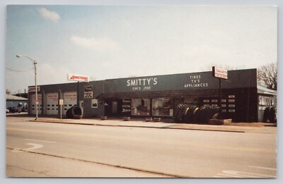 Manchester Iowa, Smitty's Auto Service Shop Advertising, Vintage Postcard