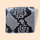 FREE SHIPPING Genuine Snakeskin Leather Mens Bifold Wallet Natural